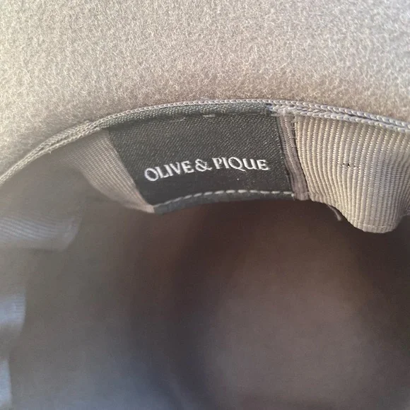 Olive And Pique Womens Brownish-Grey 100% Wool Rancher Hat Adjustable - Picture 4 of 6